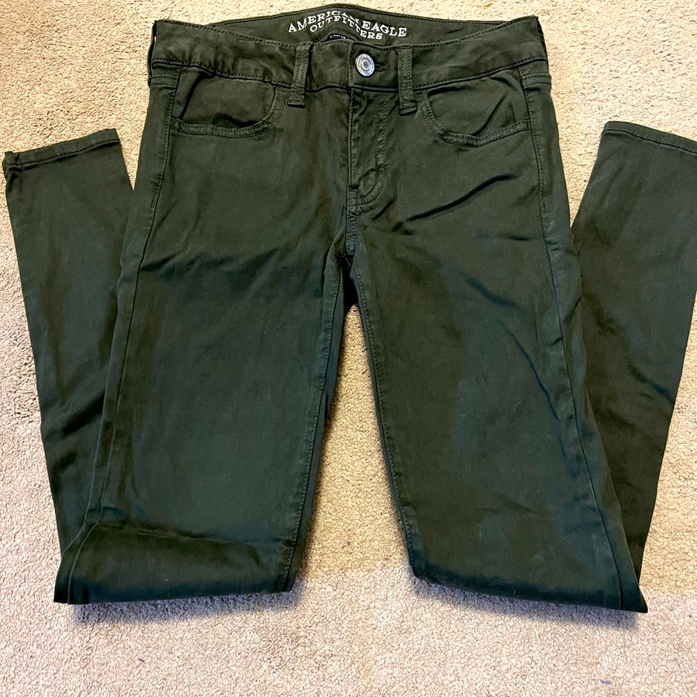 American Eagle Olive Green Jeggings